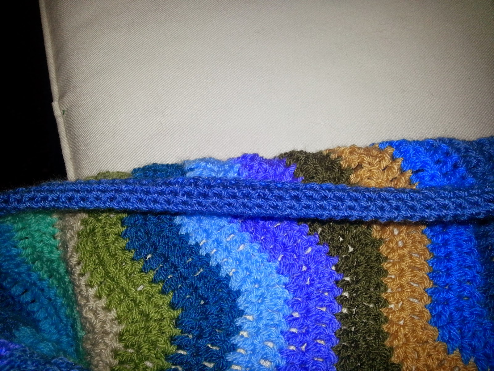 Lilly My Cat Crochet Rolled Edging on Attic 24 Coast Blanket!