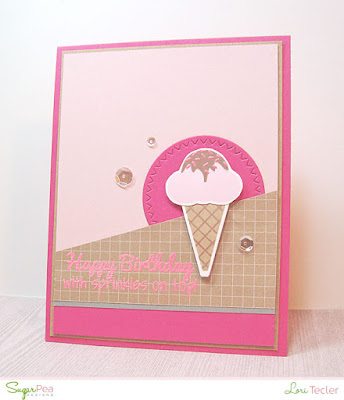 Happy Birthday With Sprinkles on Top card-designed by Lori Tecler/Inking Aloud-stamps and dies from SugarPea Designs