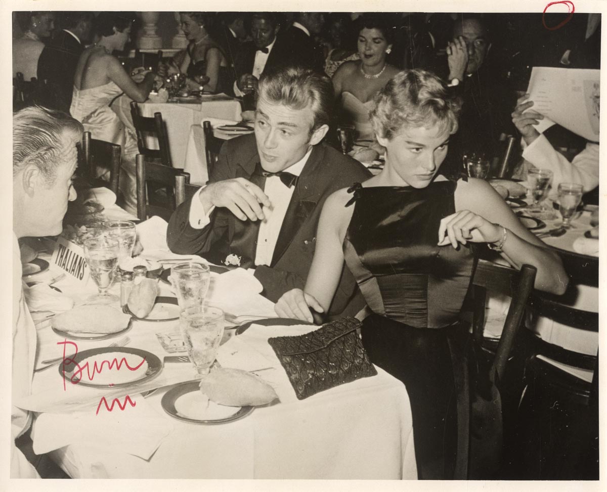 james dean James Dean and Ursula Andress at a Villa Capri celebrity