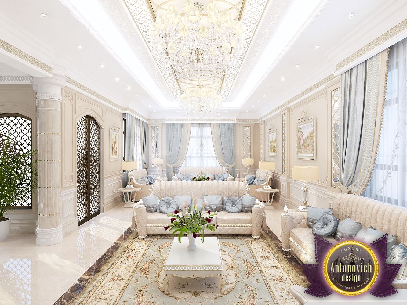 LUXURY ANTONOVICH DESIGN UAE: Modern living room ideas by Katrina ...