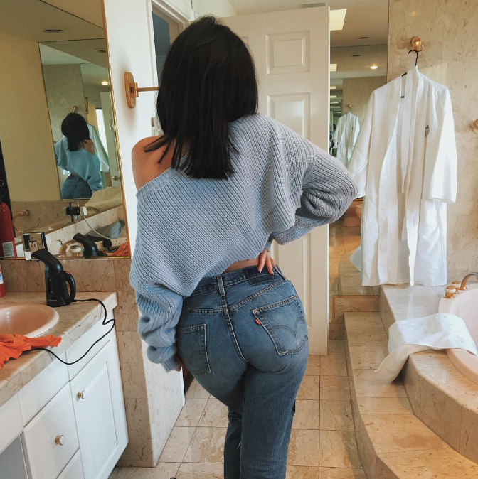Kylie Jenner Shows Off Her Pert Derriere