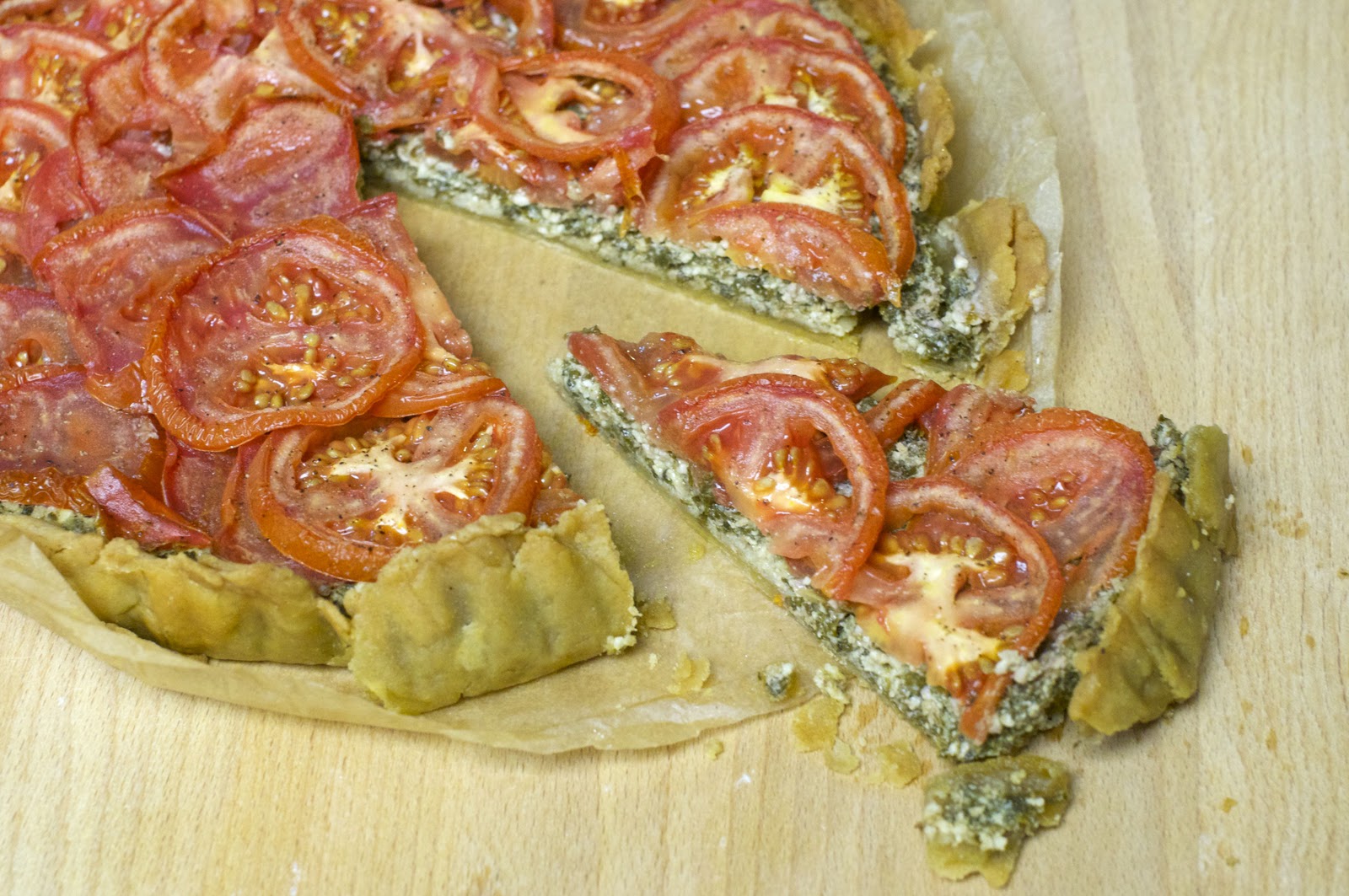 Kale pesto tomato tart Awesome Scan