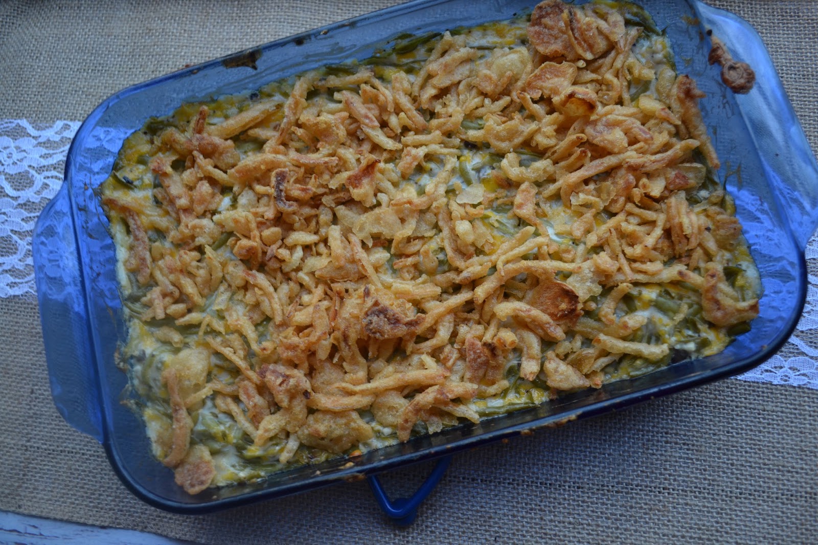 EasterWeek Cheesy Garlic Green Bean Casserole