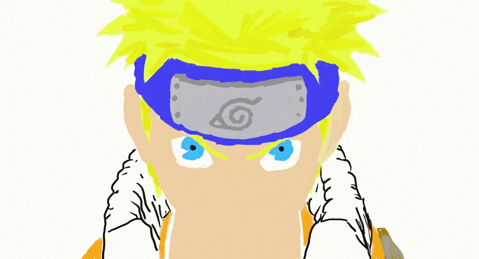 KingslyArul'sSketchBlog Naruto Painting and outline drawing.