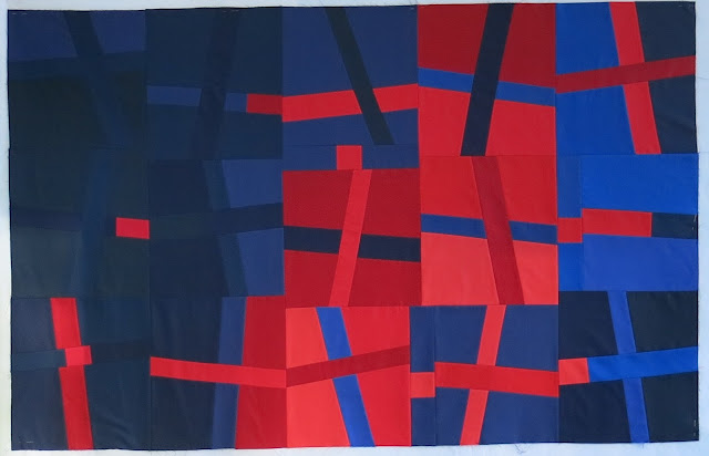 Composition #2 - Nancy Crow workshop - Quilt top