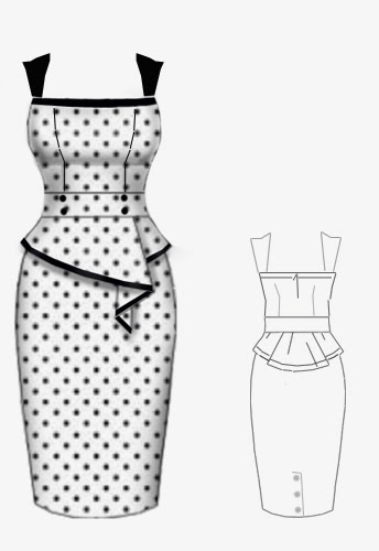 BlueBerry Hill Fashions: Rockabilly Peplum Dress designs By:www ...