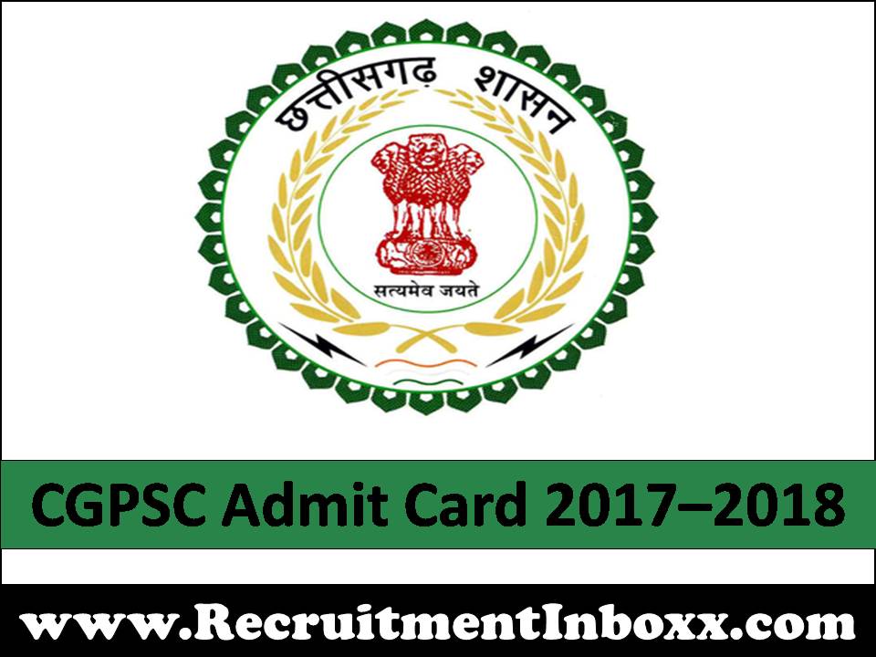 CGPSC Admit Card 