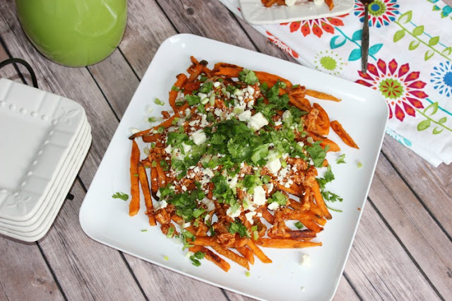 Loaded BBQ Chicken Sweet Potato Fries Recipe by Housewives of Frederick County