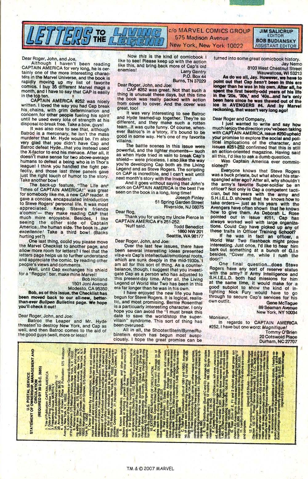 Read online Captain America (1968) comic -  Issue #256 - 33