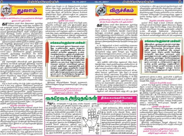 Daily Thanthi Tamil New Year Jothidam