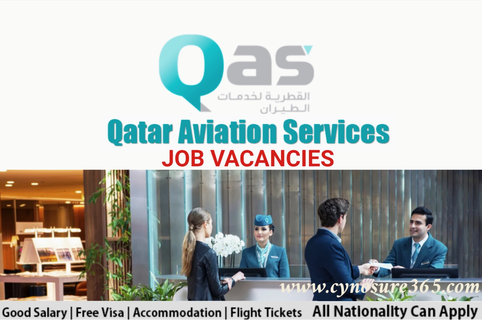 QATAR AVIATION SERVICES JOB VACANCIES MAY/JUNE 2018 CYNOSURE365