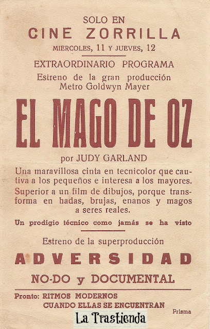 Programa de Cine - El Mago de Oz - Judy Garland - Frank Morgan