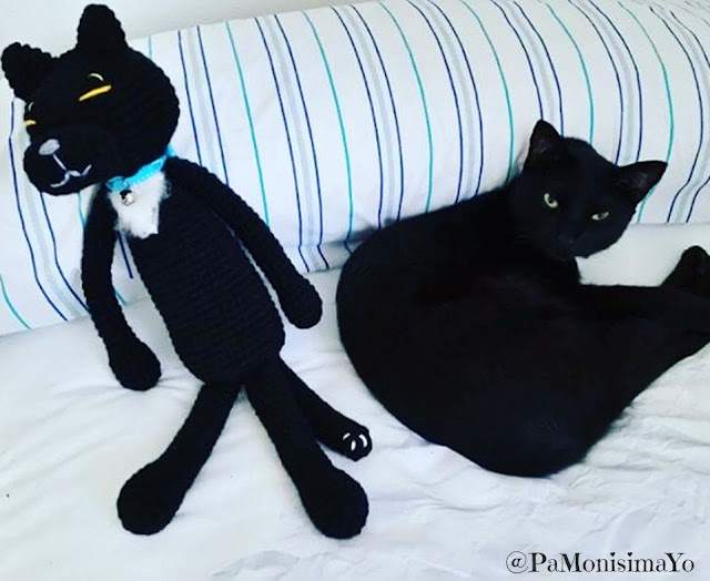 amineko amigurumi gato negro @pamonisimayo