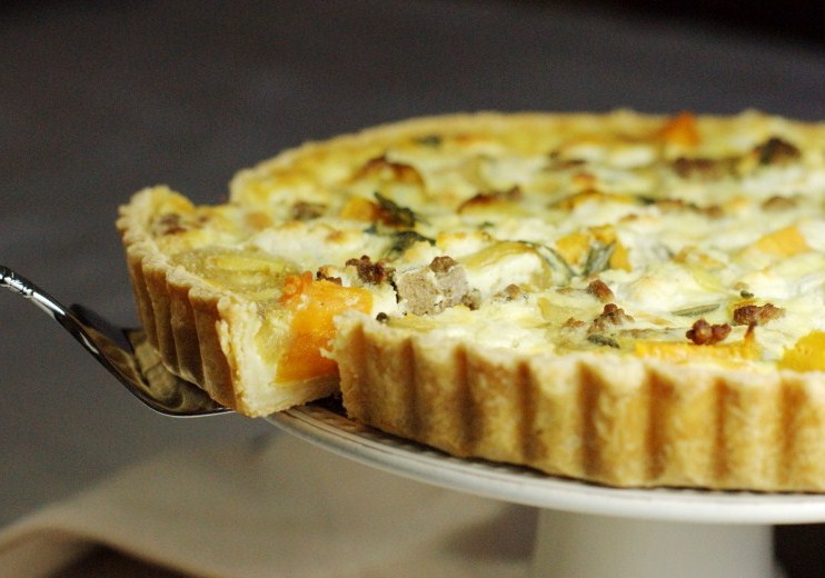 Roasted Sweet Potato & Sausage Quiche {The Best Quiche EVER} The