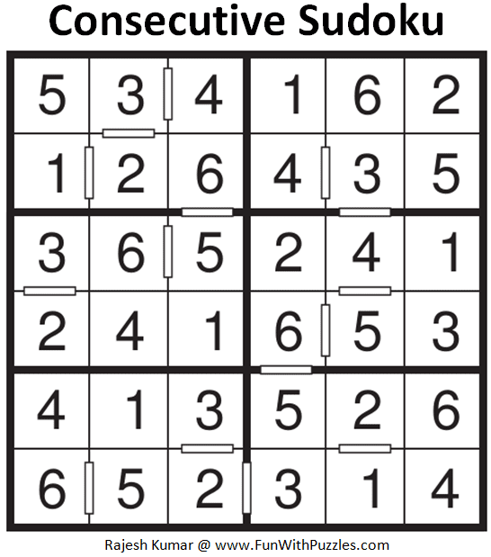 Consecutive Sudoku Puzzles (Mini Sudoku Series 117, 118)