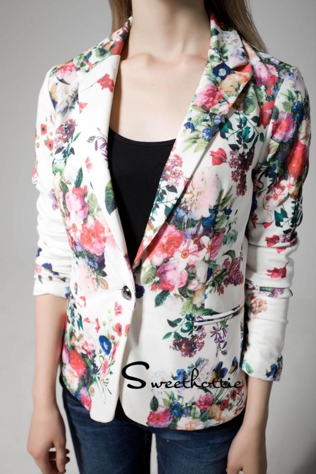 546.Zara Inspired Floral Blazer Collars & Colours