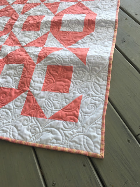 Baby quilt from Sew Sampler box from Moda charm pack