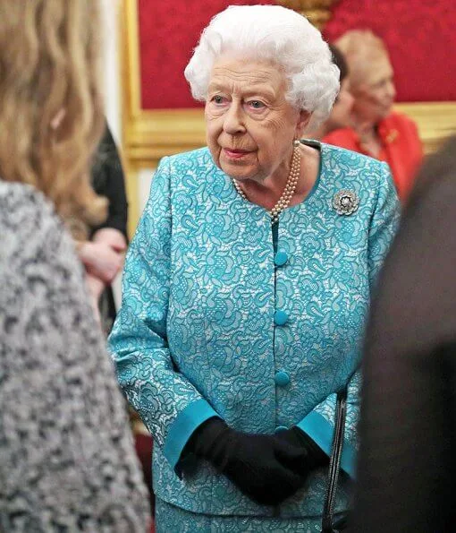 Queen Elizabeth II, as Patron of Cruse Bereavement Care, attended a reception held at St James's Palace in London