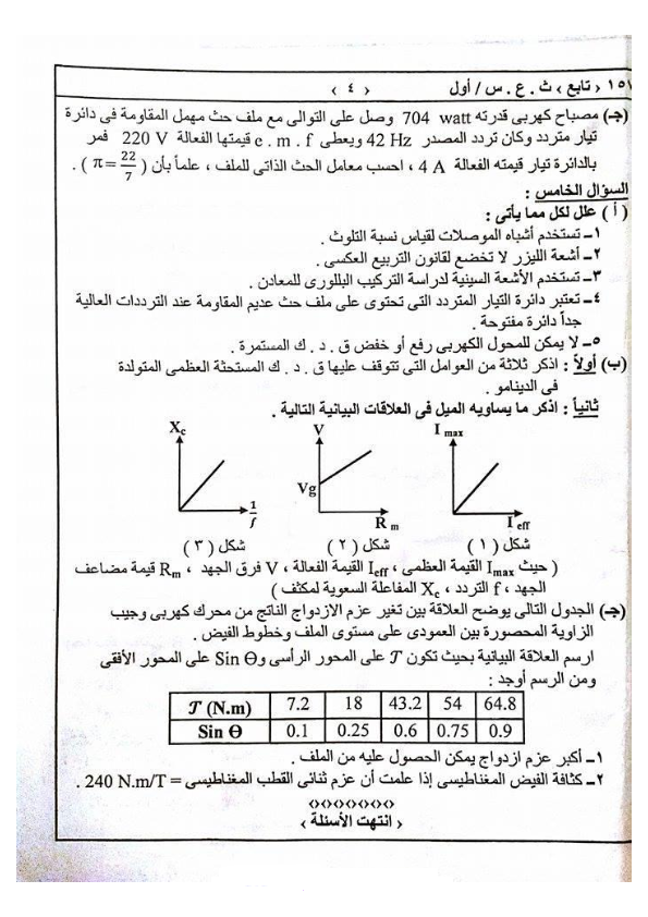  امتحان فيزياء الثانوية العامة بالسودان 2016 2_002