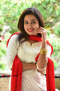 Telugu Actress Vrushali Stills in Salwar Kameez at Neelimalai Movie Pressmeet  0020