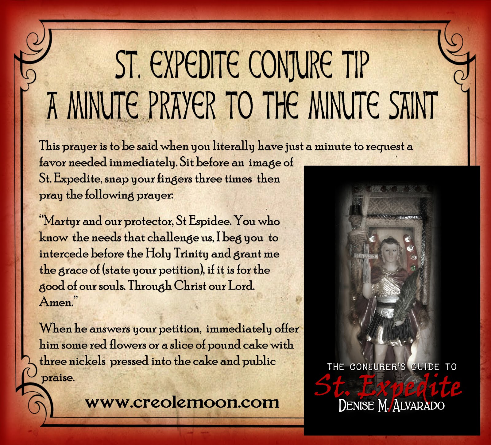 A Minute Prayer to the Minute Saint