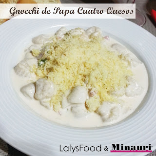 Gnocchis ( Noquis ) Cuatro Quesos @lalysfood - lalysfood@gmail.com