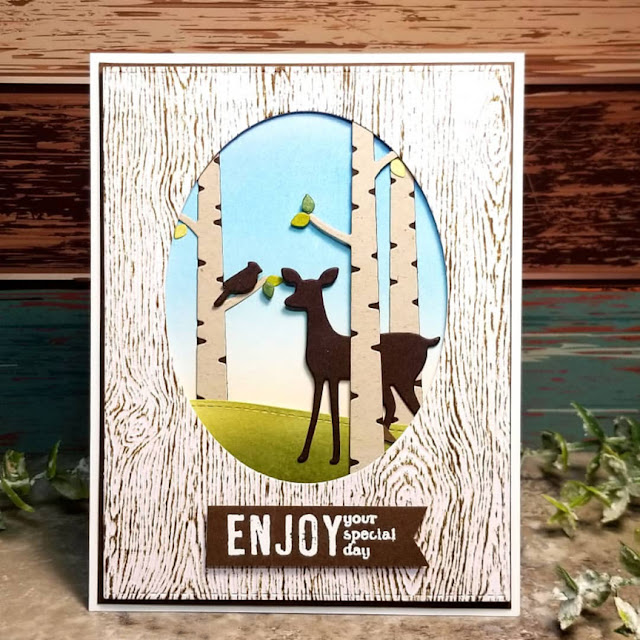 Sunny Studio Stamps: Rustic Winter Masculine Special Day Customer Card by Ana A