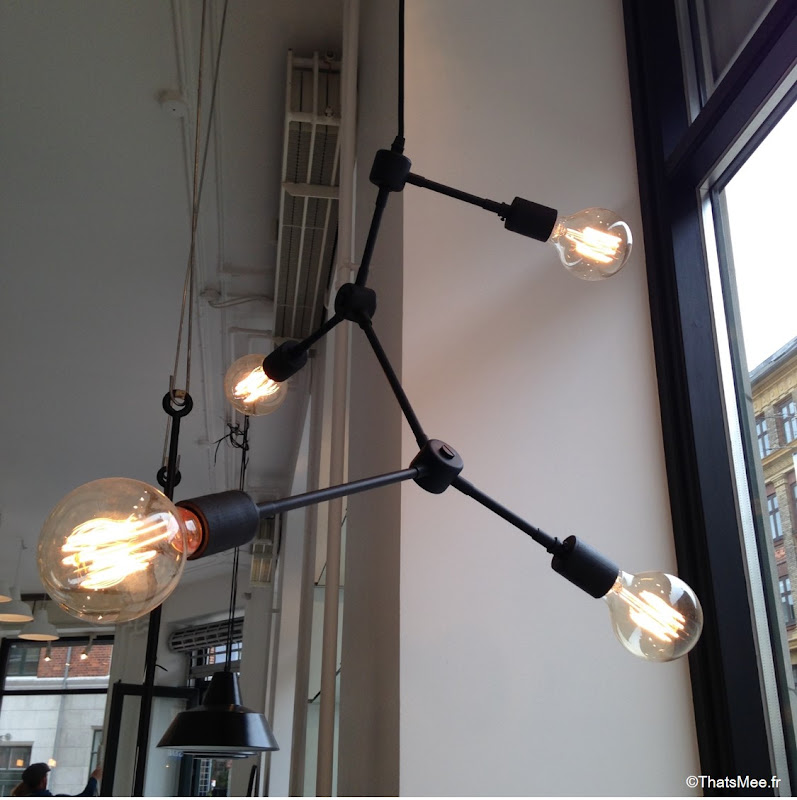 Dansk, Concept Store Design Copenhague luminaire suspension industrielle moderne