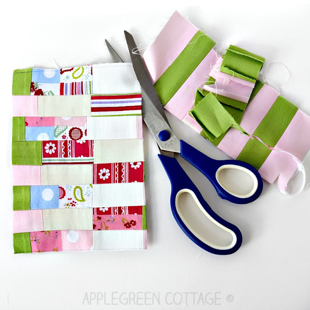 How To Frame A Patchwork Mini Fabric Art on Display AppleGreen Cottage