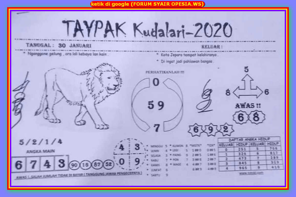 1 New Message Kode Syair Hongkong 30 Januari 2020 Forum Syair Togel Hongkong Singapura Sydney