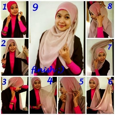 Daftar Aneka Model Jilbab Syar’i Modern, Foto Gambar Dan Cara Memakainya model jilbab syar'i untuk wisuda dan cara memakainya