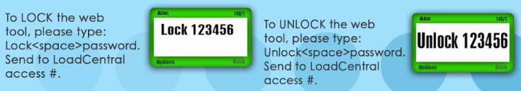 lock and unlock loadcentral webtool