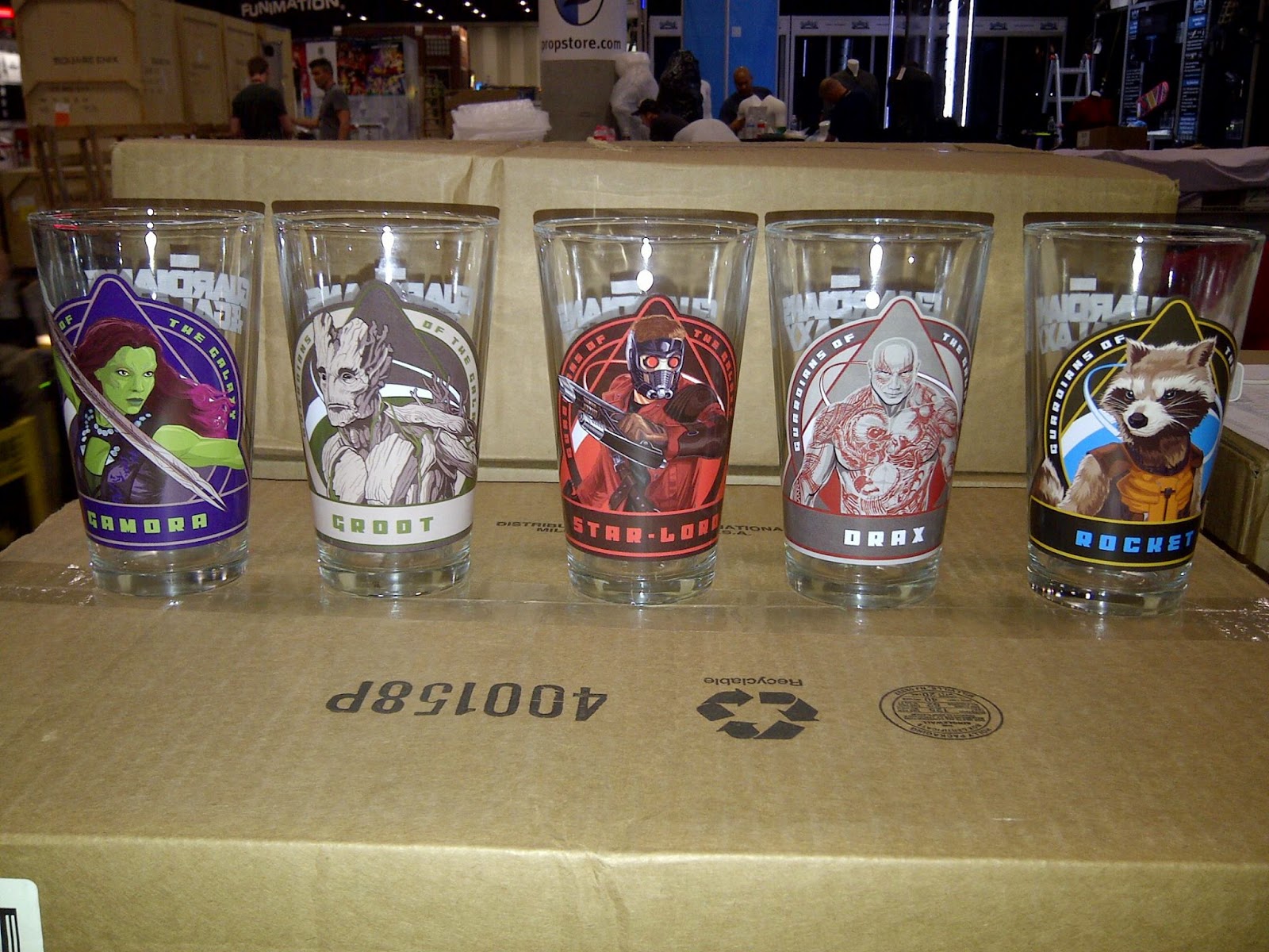 San Diego Comic-Con 2014 Exclusive Guardians of the Galaxy Toon Tumbler Pint Glasses by Marvel & PopFun