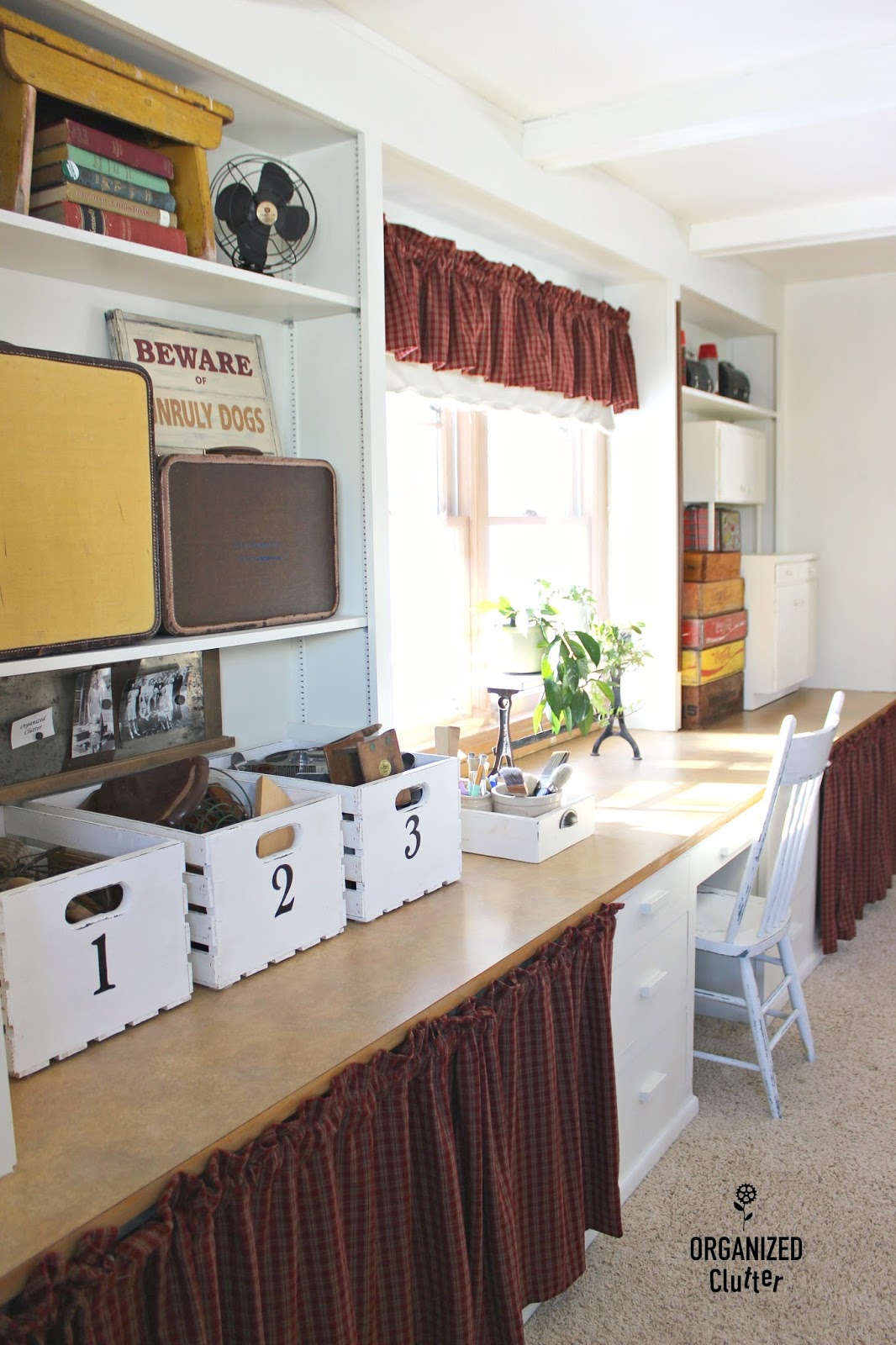 My Inexpensive Craft Room/Den/Guest Room Makeover Organized Clutter