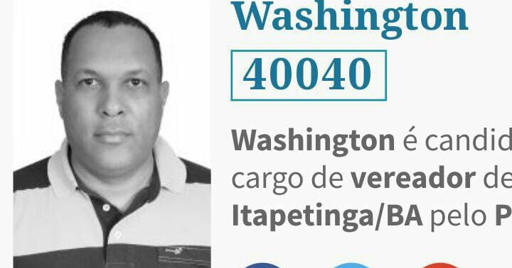 Resultado de imagem para washington é candidato a vereador itapetinga