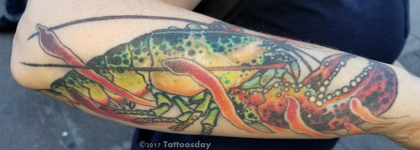 Tattoosday (A Tattoo Blog): The Elusive Union Square Lobster by Jason June