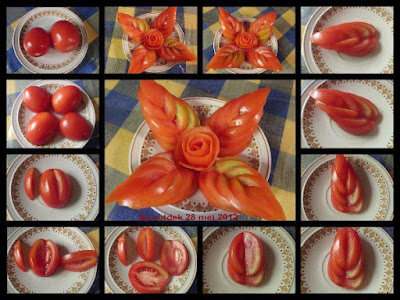 Cara Membuat Garnish Dari Tomat dan Gambarnya