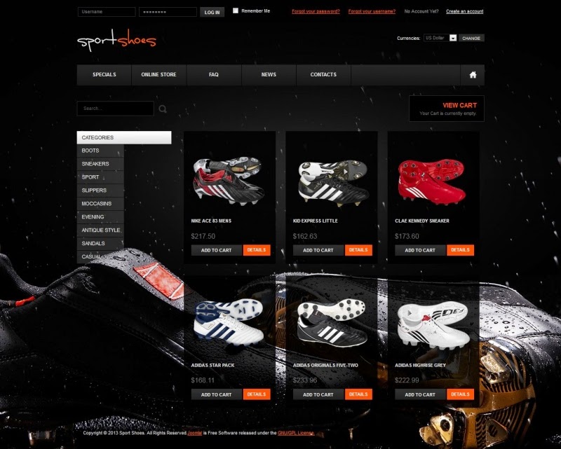 thiết kế website bán hàng giầy thể thao chuyên nghiệp