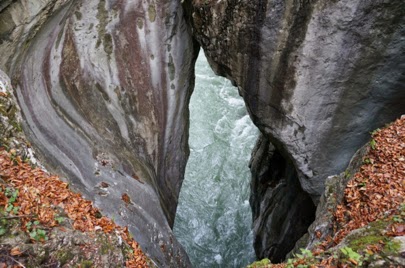 Looking down into the Salzachofen Gorge