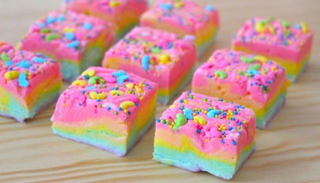 Rainbow Fudge #party #desserts