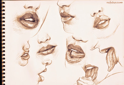 lip studies by Rafater