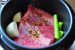cooker pressure corned beef cabbage vegetables cook dinner recipe cooks dad