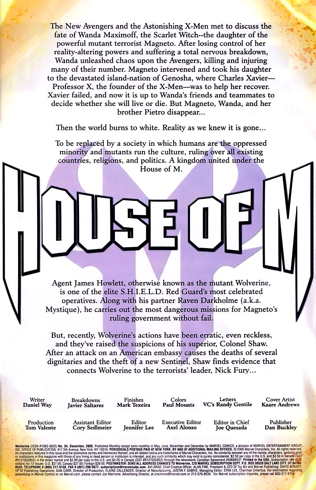 Read online Wolverine (2003) comic - Issue #34 - 2
