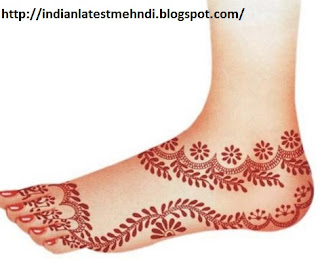beautiful flower mehndi designs 2013 for foot