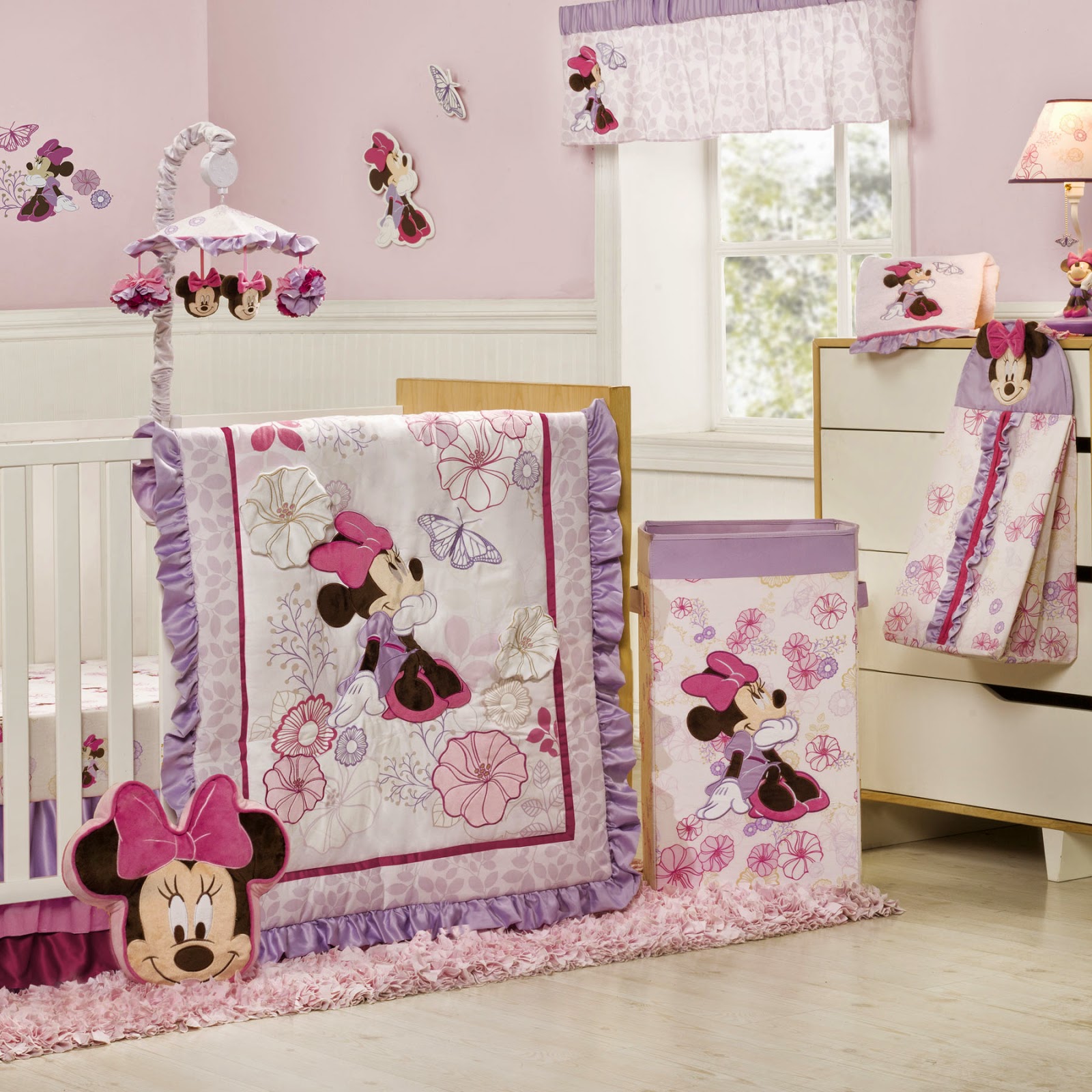 Dormitorios para bebés tema Minnie - Ideas para decorar dormitorios