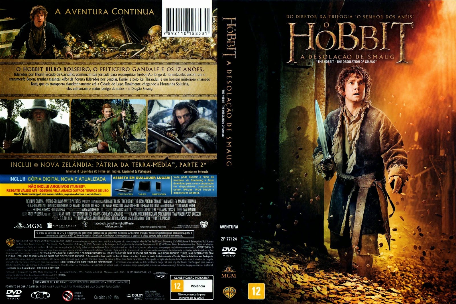 Piratinha das Capas O Hobbit A Desolação De Smaug (Capa Original)