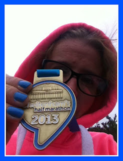 Cheltenham-half-marathon Running-half-marathon-medal-selfie-Magic-Moments
