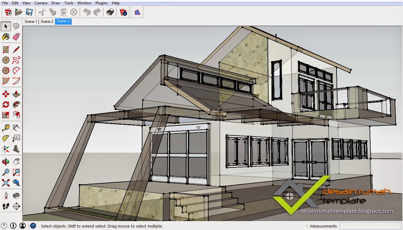 60+ Desain Rumah Minimalis File Sketchup Terbaru