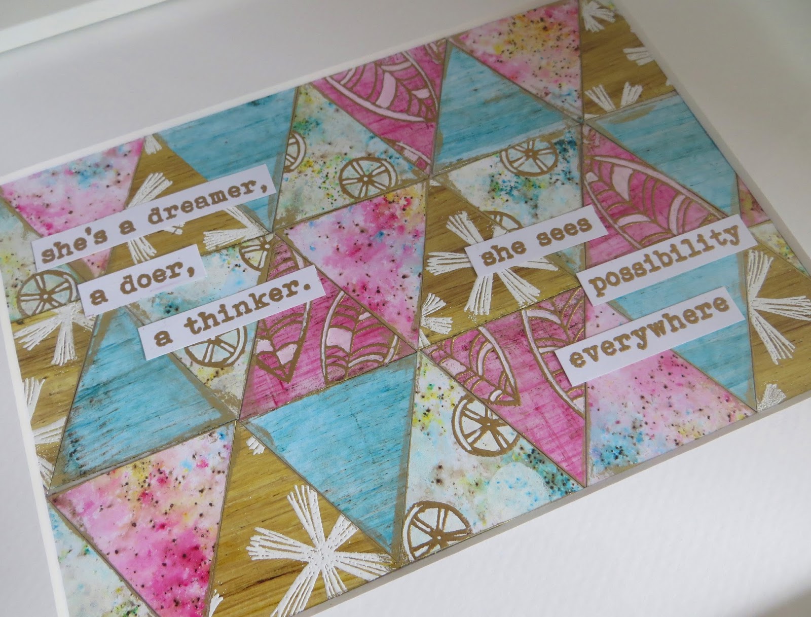 PaperArtsy 2016 13 Patchwork Frame {by Emma Godfrey}