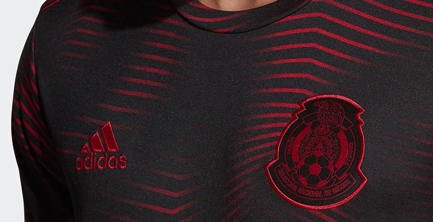 black and red mexico jersey